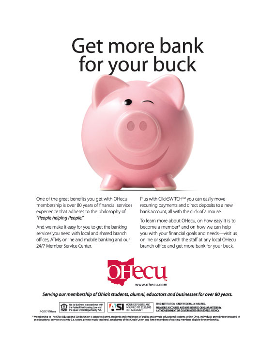 Image of The Ohio Educational Credit Union Philosophy 101 ad for Campus Distict Observer
